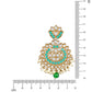 Gold-Polished Traditional Kundan & Stone Studded Chandbali Earrings For Women - Wahe Jewels - Swadesiicart