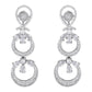 Stylish Latest Fashion Rose Gold-Polished Glittering Crystal AD Stone studded Earrings for Women & Girls - Wahe Jewels - Swadesiicart