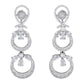 Stylish Latest Fashion Rose Gold-Polished Glittering Crystal AD Stone studded Earrings for Women & Girls - Wahe Jewels - Swadesiicart