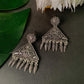 Navratri Ethnic Silver Oxidized Afghani Style Trending Earrings For Women & Girls - Wahe Jewels - Swadesiicart