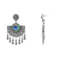 Navratri Ethnic Silver Oxidised Afghani Style Peacock Fether Earrings For Women & Girls - Wahe Jewels - Swadesiicart