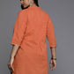 Ahalyaa Women's Traditional wear Tunic - Orange | Swadesiicart