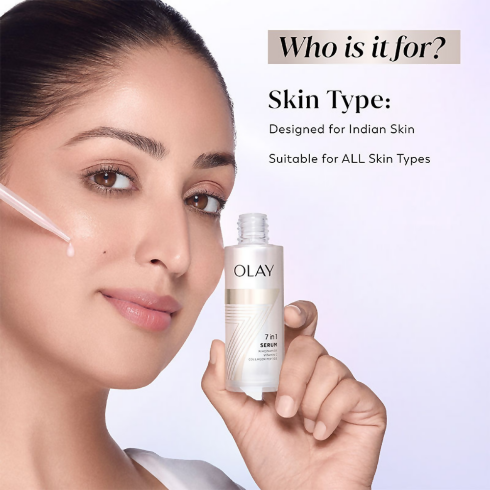 Olay 7in1 Serum with Niacinamide, Vitamin C, Collagen Peptides - Swadesiicart