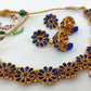 Kemp Designer Blue Necklace Set - Swadesiicart