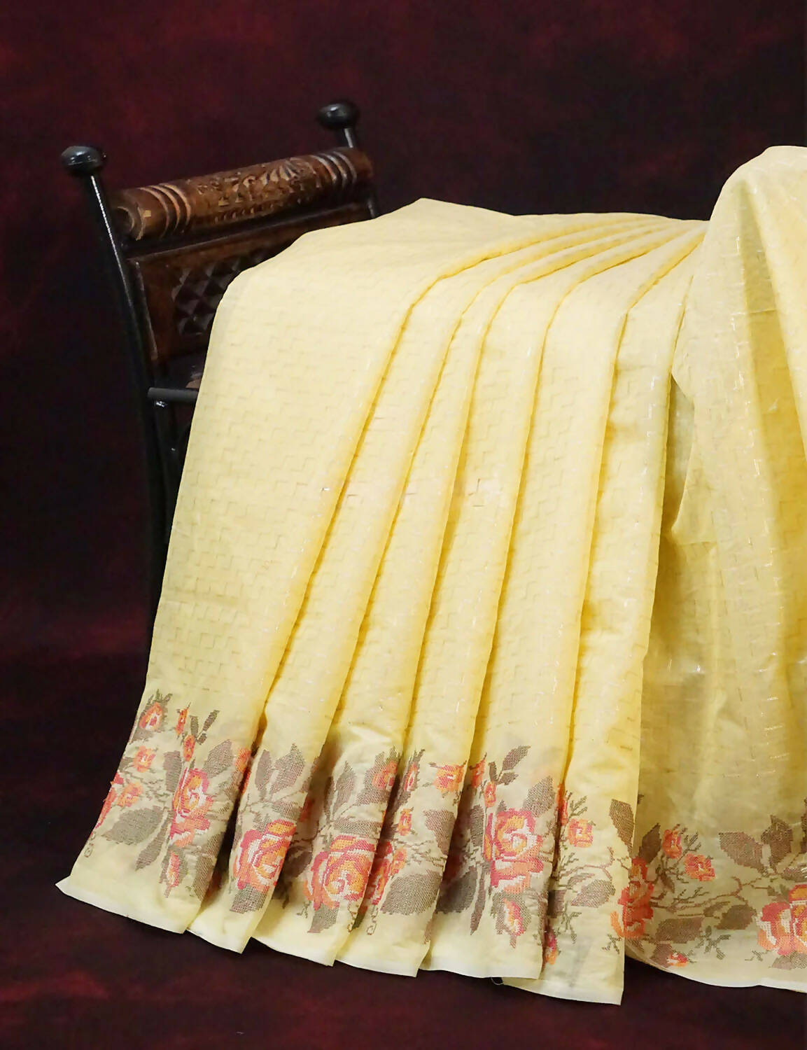 Shades of Sky Blue Chanderi Saree for Regular/Office Wear By Gayathri Reddy Designer Studio | Swadesiicart