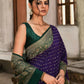 Joban Fashion Purple Crepe Chiffon Pure Handloom Banarasi Silk Saree | Swadesiicart