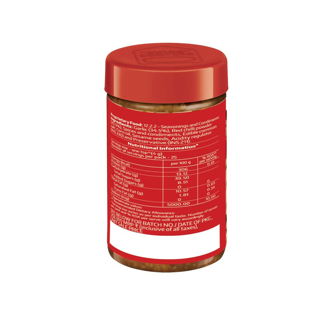 Society Dry Garlic Chutney Jar | Swadesiicart