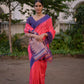 Vishnu Weaves Women's Rani Raw Silk Saree with Blouse - Swadesiicart