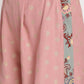 Ahalyaa Pink Ethnic Motifs Printed Angrakha Kurti With Palazzos For Women | Swadesiicart