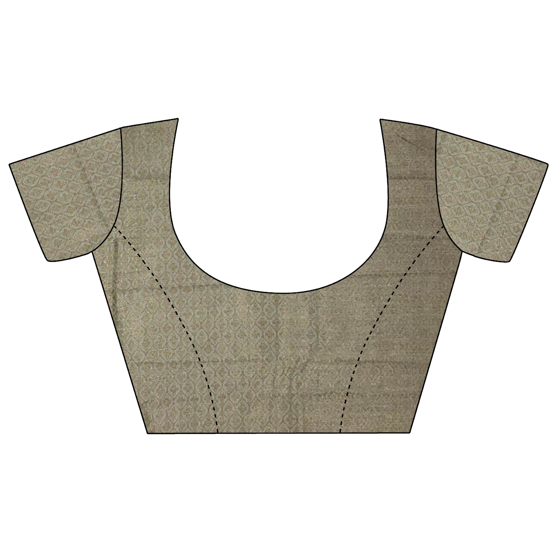 Joban Fashion Grey Banarasi Soft Lichi Silk Checks & Woven Saree | Swadesiicart