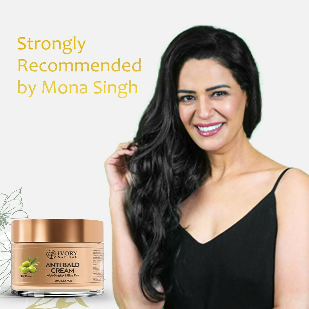Ivory Natural Bald Cream For Hair For Stimulate Growth Of Hair, Avoid Thinning | Swadesiicart