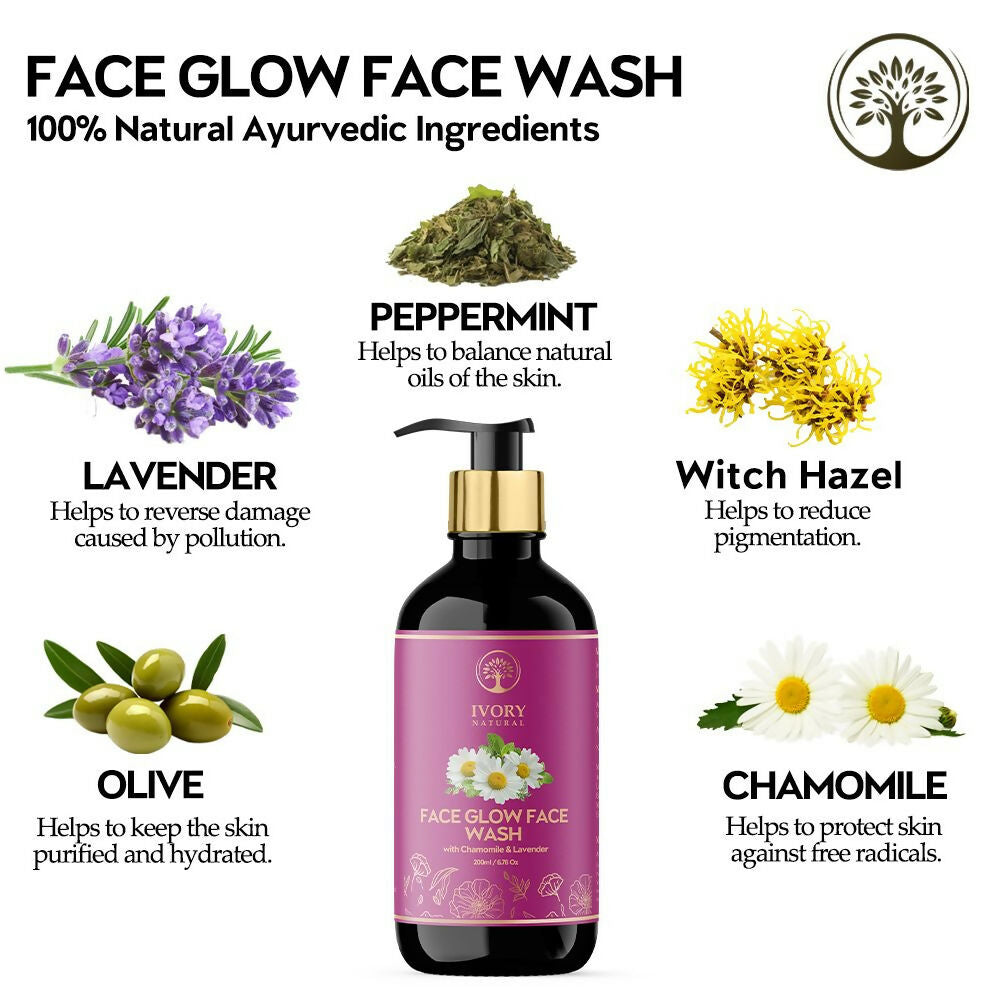 Ivory Natural Face Glow Face Wash For A Luminous, Radiant Complexion | Swadesiicart