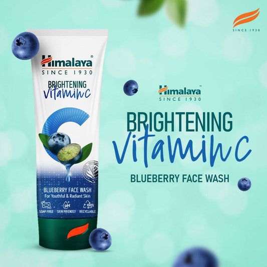 Himalaya Herbals Brightening Vitamin C Blueberry Face Wash - Swadesiicart