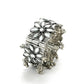 Mominos Fashion Kamal Johar Oxidised Silver-Plated Mirror work Design Bracelet