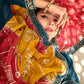 Dazzling Teal Embroidered Chinnon Palazzo Salwar Kurta - Emponline | Swadesiicart