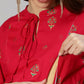 Anubhutee Women's Viscose Rayon A-Line Knee-Length Red Dresses | Swadesiicart