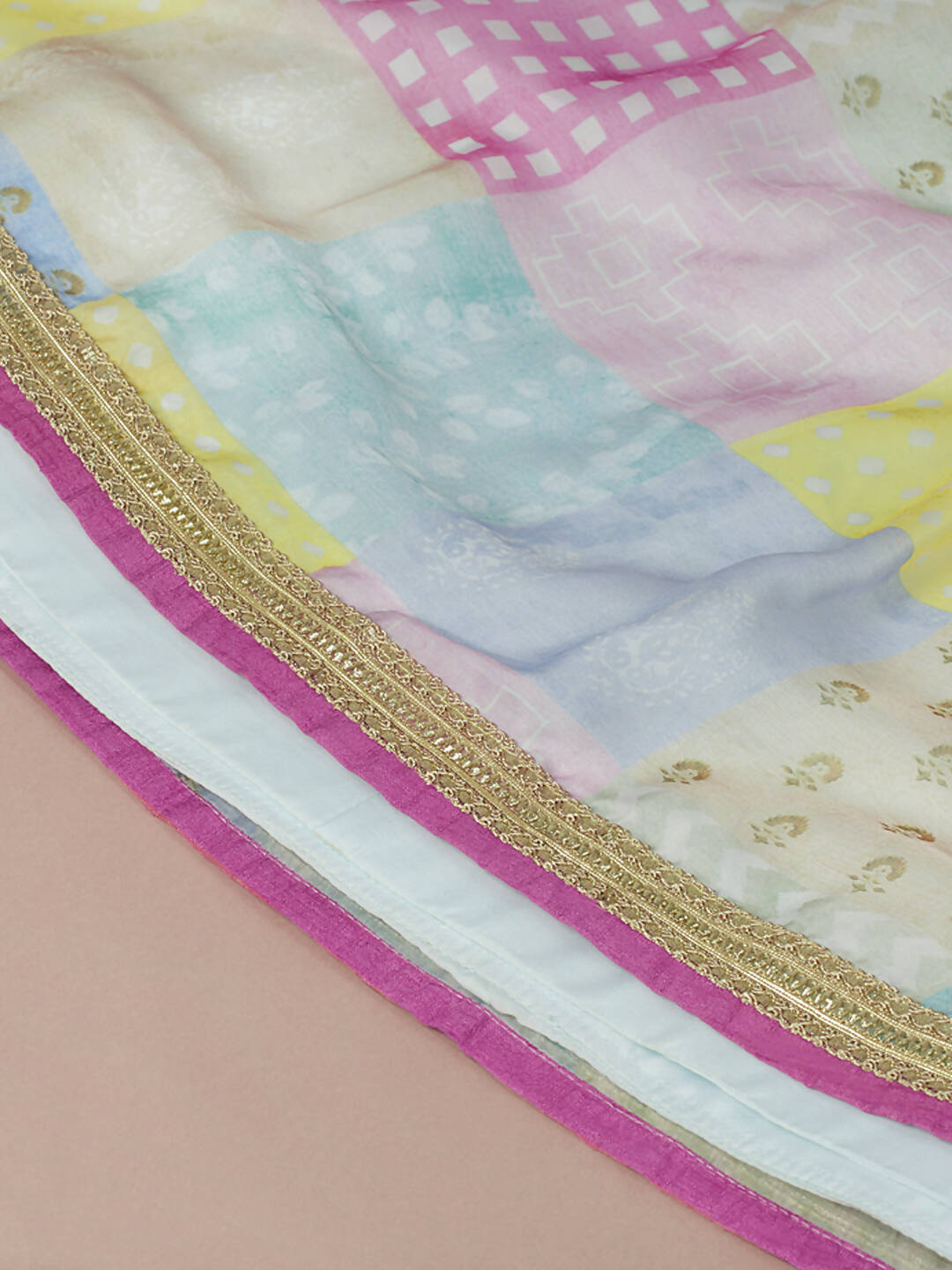 House of Panchhi Turquoise Blue Organza Floral Printed Lehenga choli & Dupatta | Swadesiicart