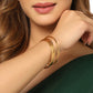 NVR Women's Set of 4 Gold-Polished Traditional Daily Use Bangles - NR Retail-NVR