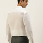 Ramraj Cotton Mens Full Sleeve Formal Poly Cotton White Shirt | Swadesiicart