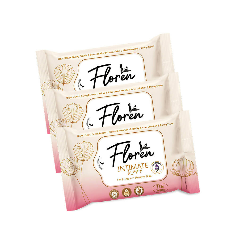 Floren Lavender Intimate Wipes - Floren