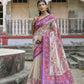 Vishnu Weaves Women's Wine Soft Tussar Silk Small Zari Woven Border Saree with Blouse - Swadesiicart