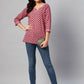 Miravan Women's Floral Printed Pure Cotton Kurti - Swadesiicart