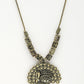 NVR Women's Gold-Polished Peacock Design Pendant with Chain | Swadesiicart