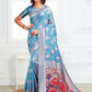 Shree Shyam Fashion Linen Cotton Sky Blue Saree