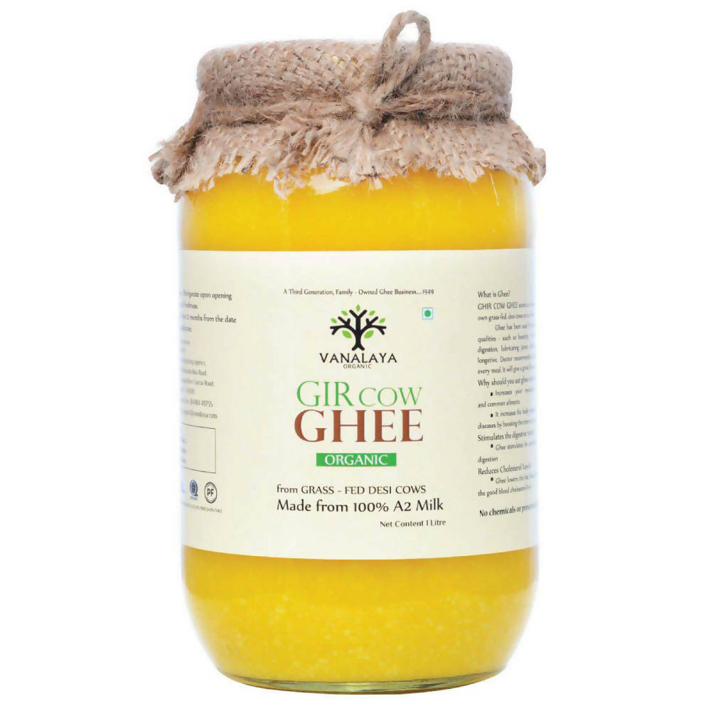 Vanalaya Organic Gir Cow Ghee | A2 Milk Prepared By Traditional Bilona Method | 100 % Pure A2 Ghee, Natural & Healthy - Swadesiicart