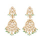 Nuyug 22K Gold Plated Chandbali Stone Drop Kundan Earrings | Swadesiicart