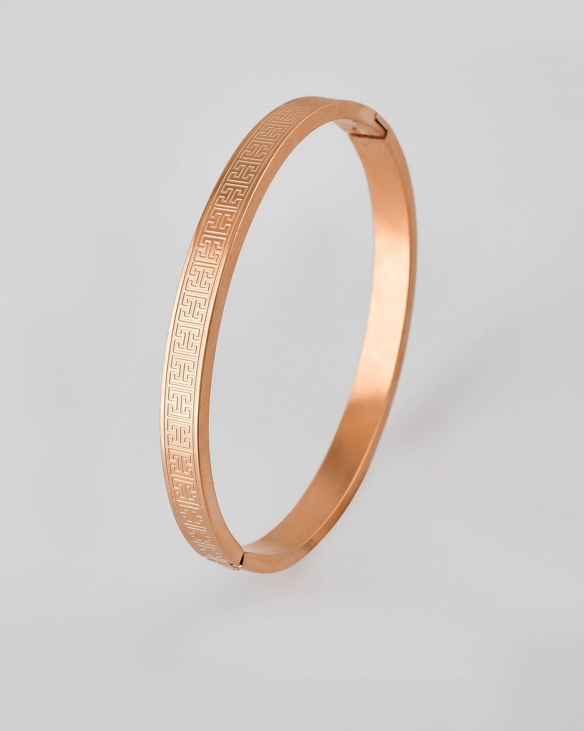 VOJ Stainless Steel Gold-Polished Bracelet - Swadesiicart