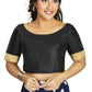 Aastha Fashion Women's Black Art Silk Designer Traditional Readymade Blouse