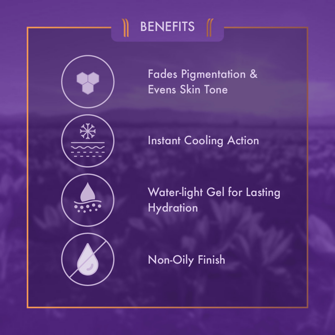 Ayuga Kashmiri Saffron Gel Moisturizer - Limited Time Offer - Swadesiicart