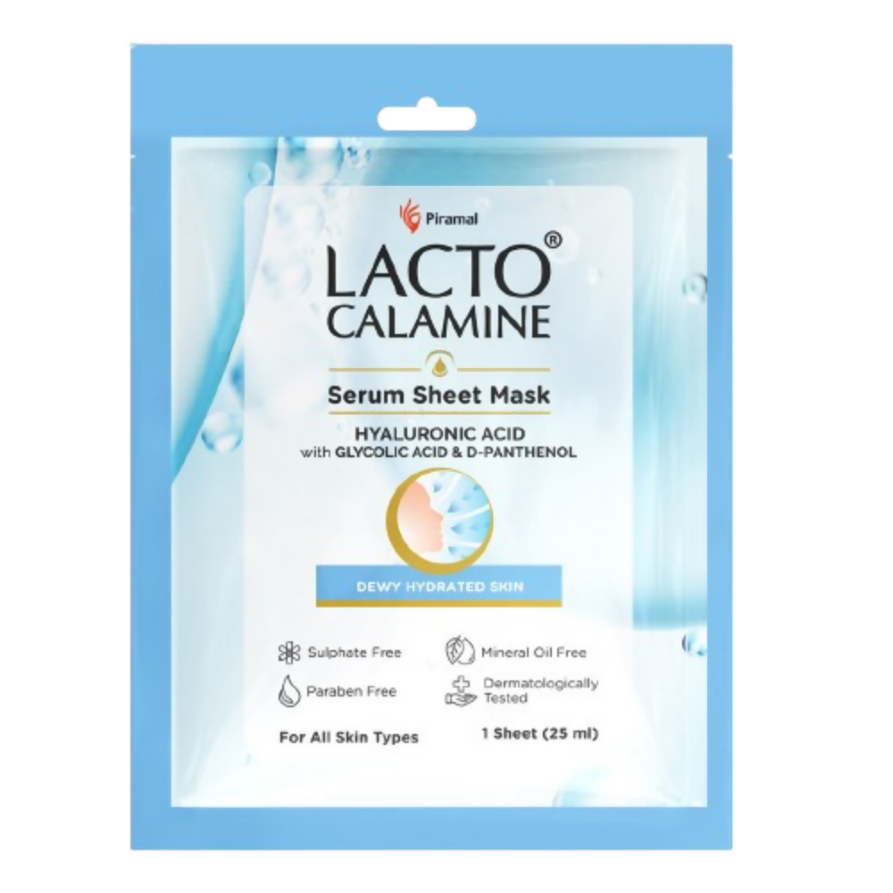 Lacto Calamine Hyaluronic Acid Face Serum Sheet Mask - Swadesiicart