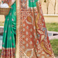 Shree Shyam Fashion Rama Green Pochampally Silk Saree