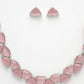 NVR Women's Pink Artificial Stones Studded Handcrafted Jewellery Set - Swadesiicart