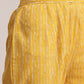 Aavyora Women Yellow Floral Printed Kurta with Striped Pants & Dupatta Set - Swadesiicart