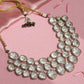 Maharani Layered Choker (Silver) - Ruby Raang | Swadesiicart