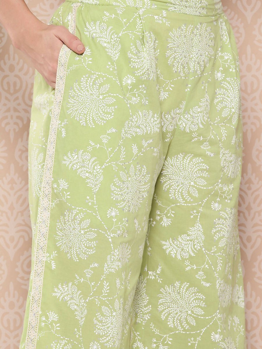 Ahalyaa Women's Traditional Wear Co-ods - Pista Green | Swadesiicart