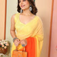 Yellow Georgette Pedding Color Printed Ready To Wear Saree - Aalaya | Swadesiicart