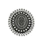 NVR Women's Oxidised Silver Plated Adjustable Finger Ring | Swadesiicart