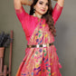 Aastha Fashion Orange Tissue Silk Paithani Woven Saree
