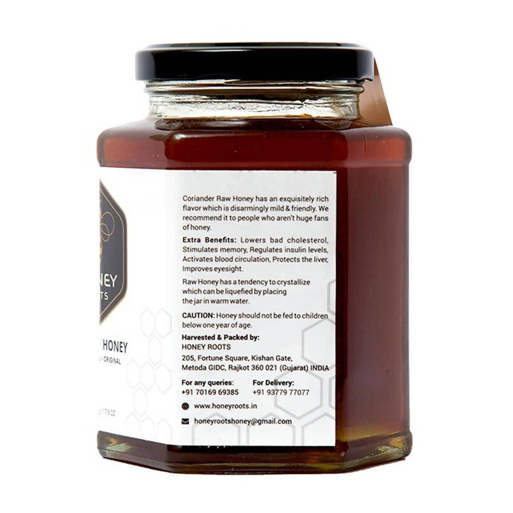 Honey Roots Coriander Flavor Raw Honey - Swadesiicart