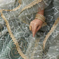 Aastha Fashion Dusty Green Butterfly Net White Cotton Thread Work And Sequence Work Embroidery Wedding Wear Lehenga Choli