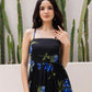 Aayaa Designer crape hand work Multi indo western - Black