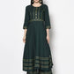 Aniyah Rayon Bottle Green Color Anarkali Kurta (AN-205K)