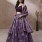 House of Panchhi Lavender Organza Floral Printed Lehenga choli & Dupatta | Swadesiicart