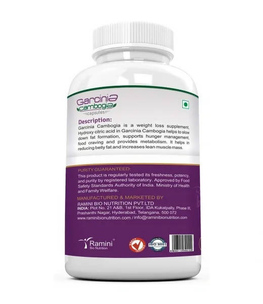 Ramini Bio Nutrition Garcinia 500mg Veg Capsules - Swadesiicart