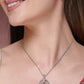 NVR Women Silver-Plated American Diamond-Studded Pendant Set | Swadesiicart