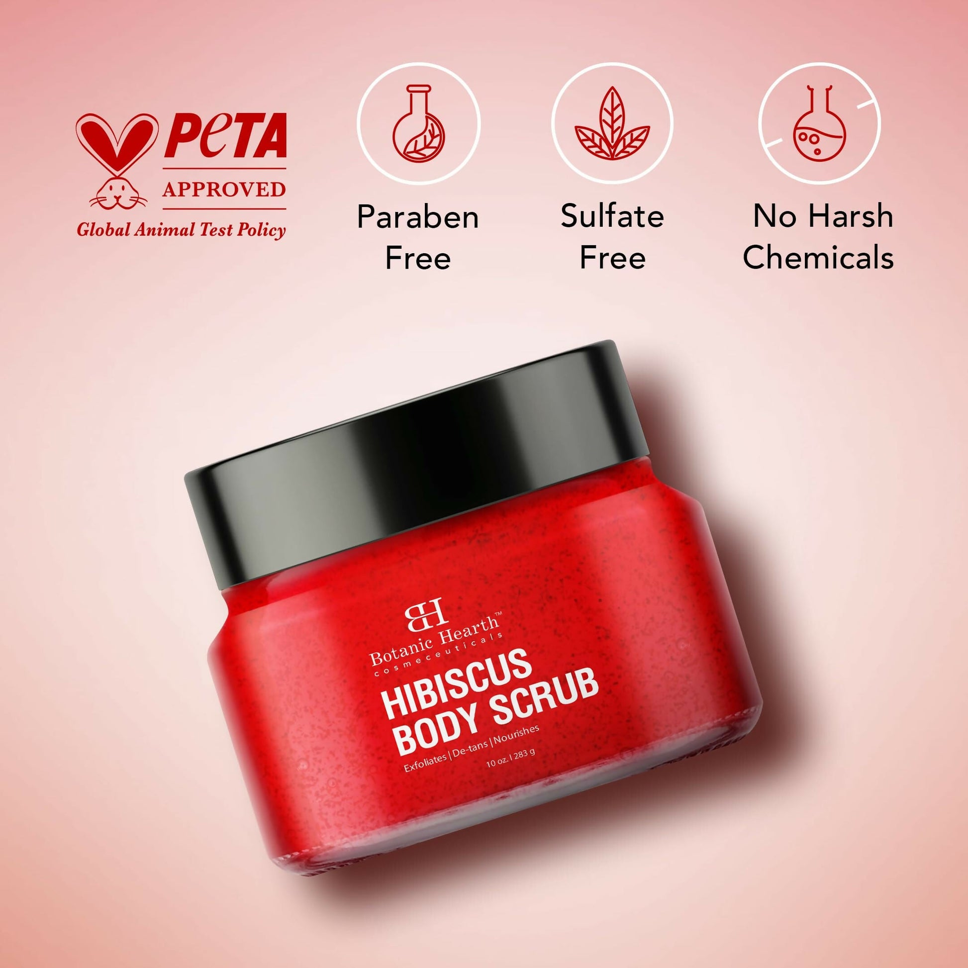 Botanic Hearth Hibiscus Body Scrub For Brighter, Smoother, Hydrated & Moisturized Skin